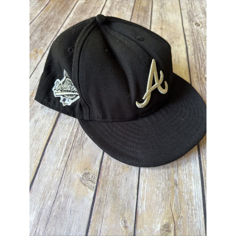 1995 World Series Atlanta Braves New Era Cooperstown 5950 Fitted 7 1/4 Hat Black